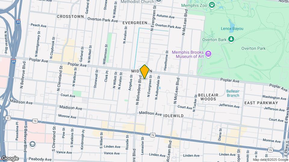 144 N. Belvedere Mapa y Detalles de la Ubicación