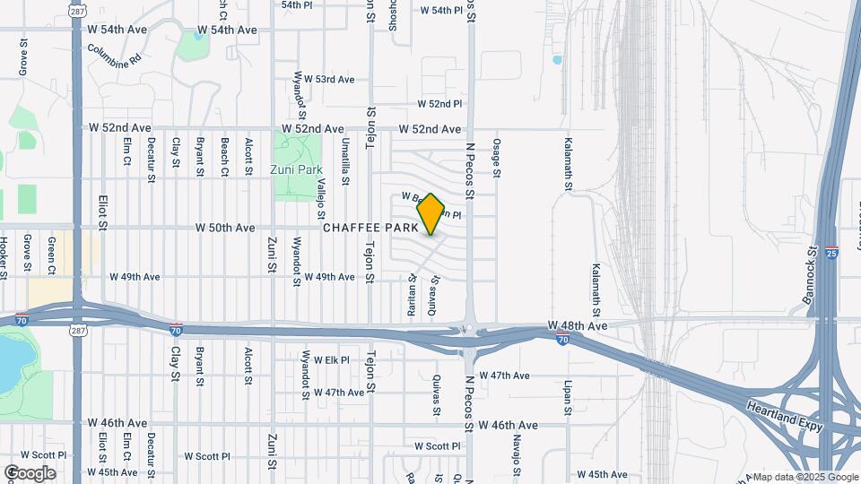 1805 W 50th Ave Map and Location Details