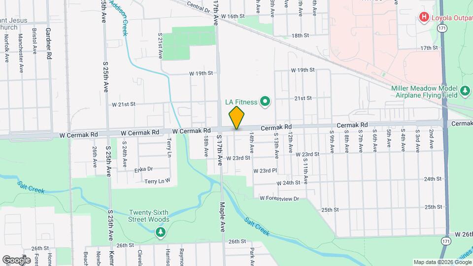 9135 W Cermak Rd Mapa y Detalles de la Ubicación