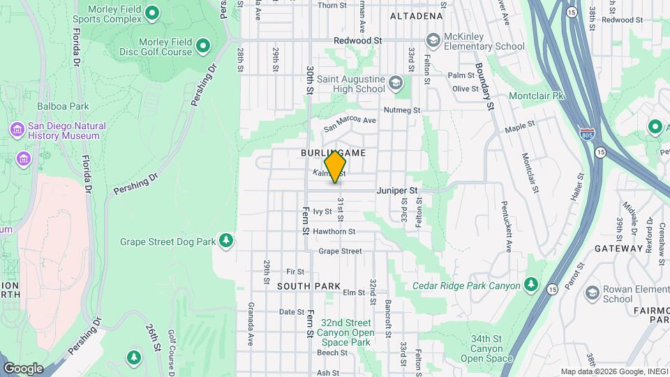 3076 Juniper St Map and Location Details