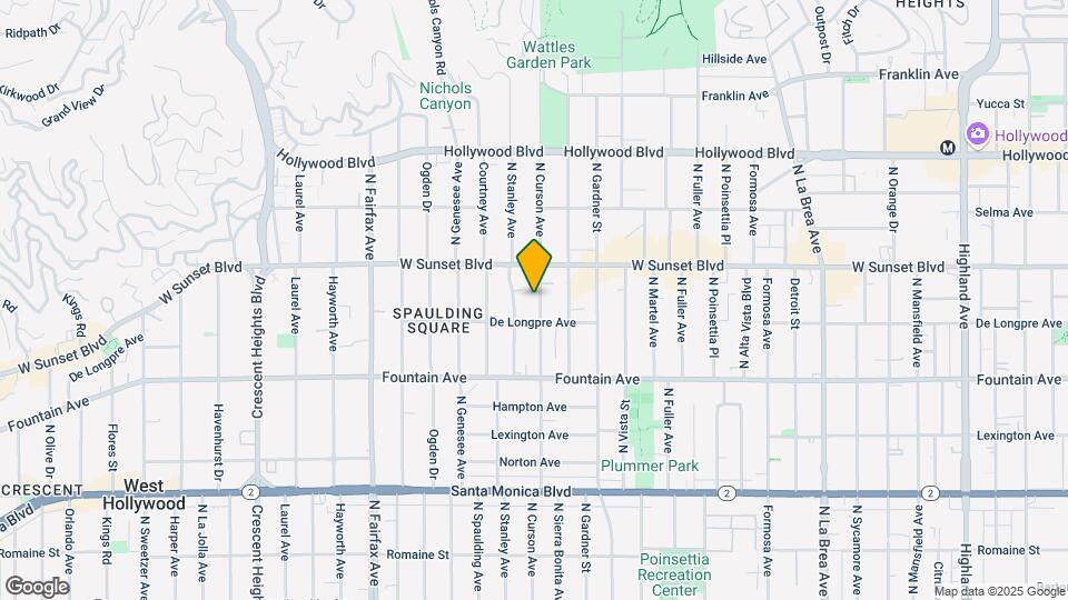 1423 N Curson Ave Map and Location Details