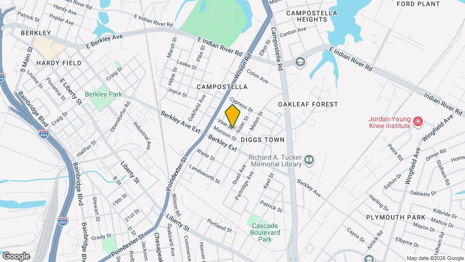 1535 Vine St Mapa y Detalles de la Ubicación