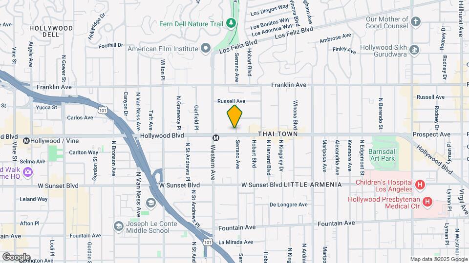 5411 Hollywood Blvd Map and Location Details