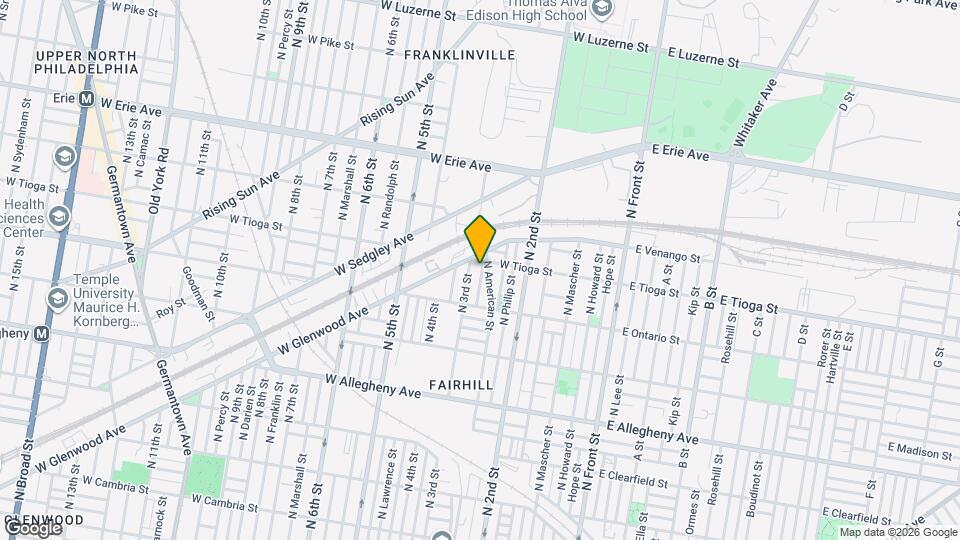 3458 N Bodine St Map and Location Details