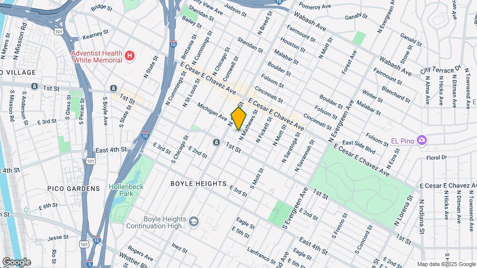 207 N Mathews St Mapa y Detalles de la Ubicación