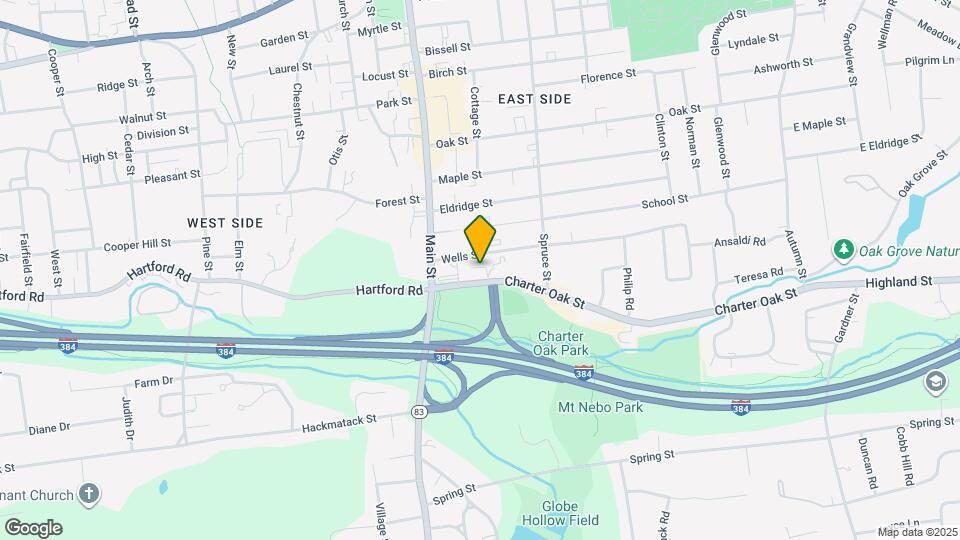 43 Charter Oak St, Unit D Map and Location Details