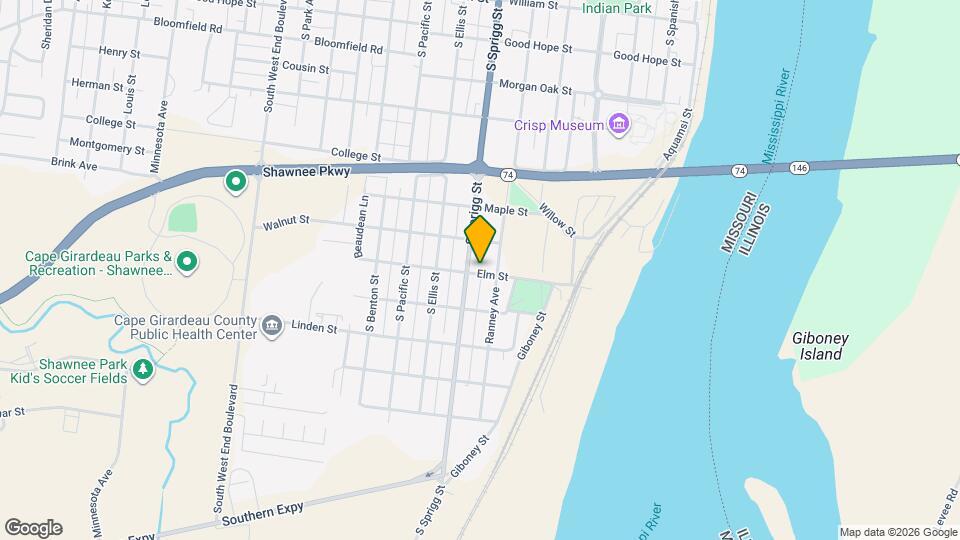 616 Elm St Map and Location Details