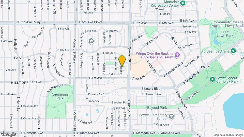 180 Poplar St Map and Location Details