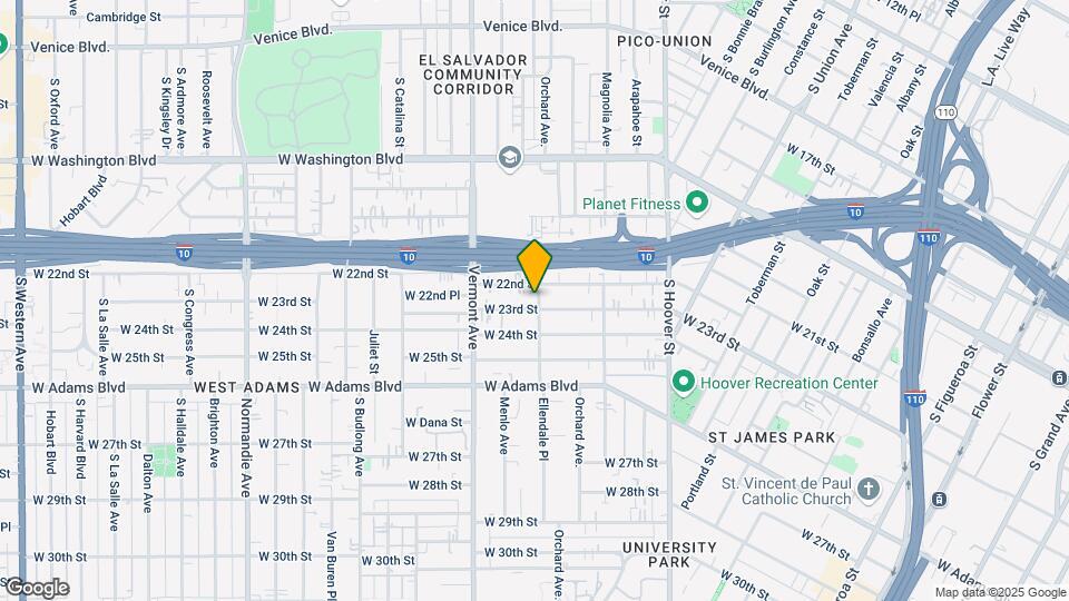 2221 Ellendale Pl Mapa y Detalles de la Ubicación