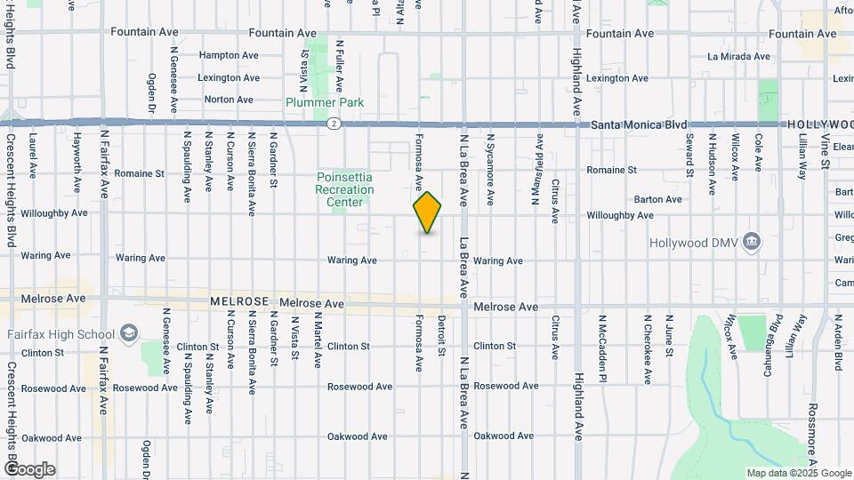 826 N Formosa Ave, Unit 1 Mapa y Detalles de la Ubicación