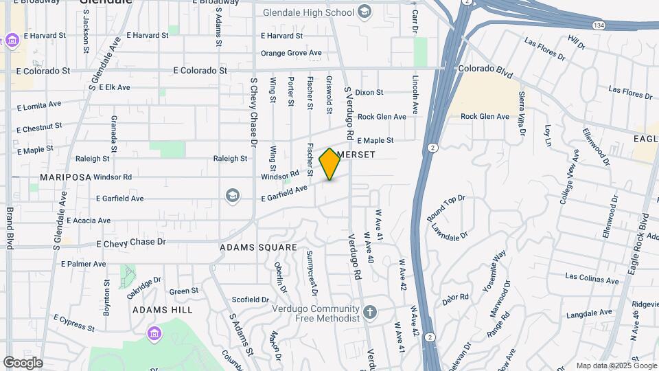 1370 E Garfield Ave Map and Location Details