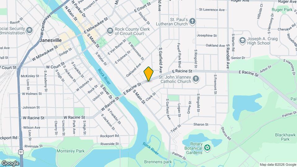 220 E Racine St Mapa y Detalles de la Ubicación