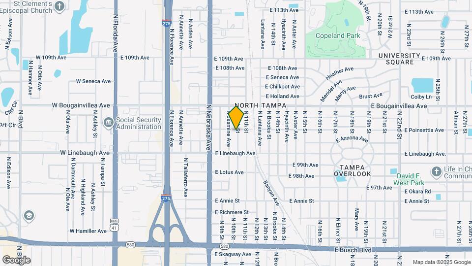 923 E Poinsettia Ave Map and Location Details