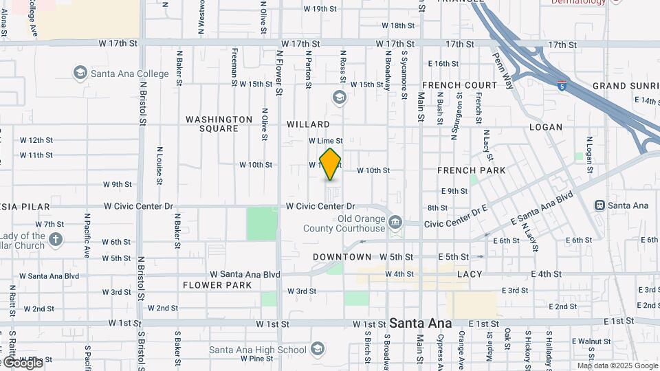 825 N Van Ness Ave Map and Location Details