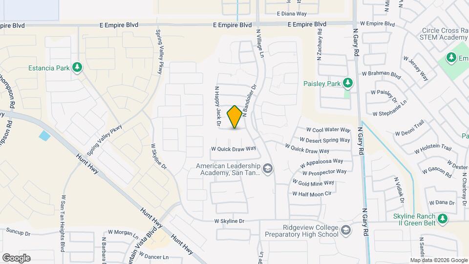 2521 W Desert Spring Way Map and Location Details