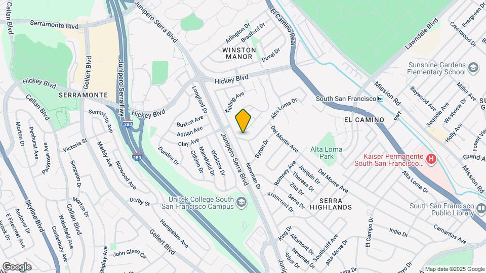 888 Alta Loma Dr Map and Location Details