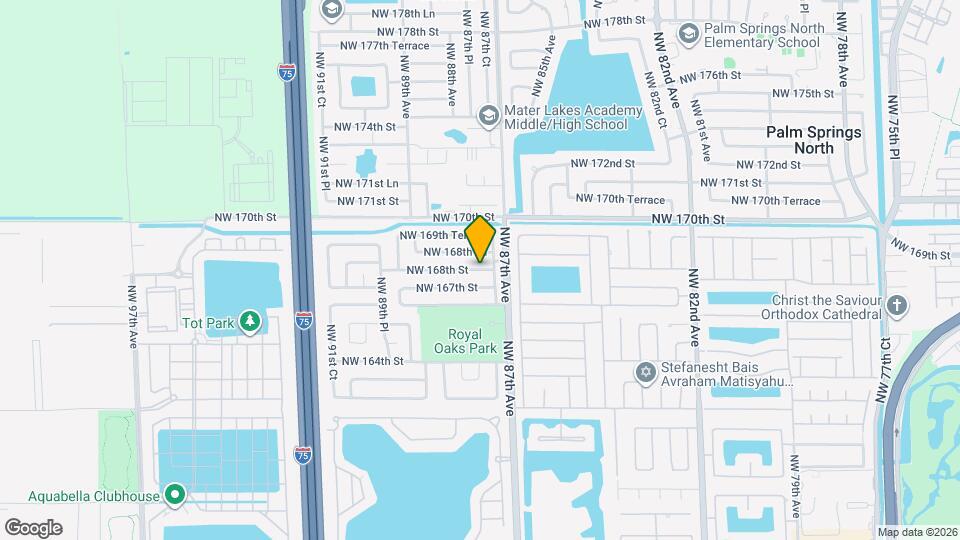 8737 NW 168th St Map and Location Details