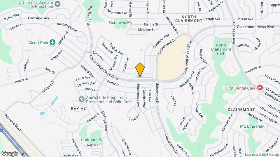 3606 Clairemont Mesa Blvd Map and Location Details