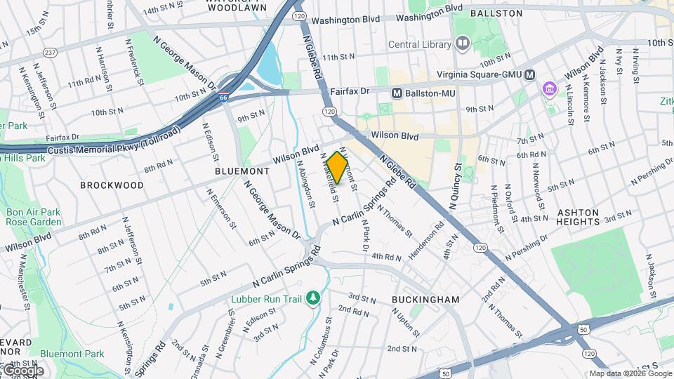 617 N Wakefield St Map and Location Details