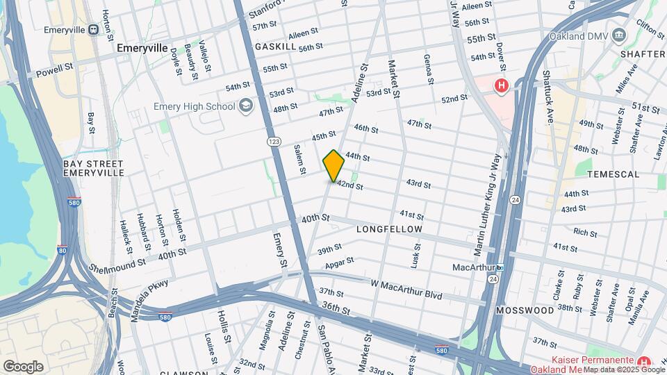 4116 Adeline St Map and Location Details