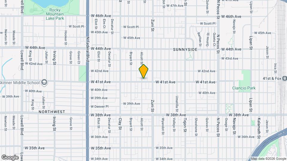 2485 W 41st Ave Map and Location Details