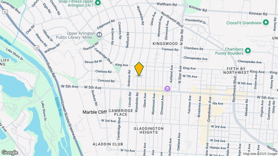 1664 Wyandotte Rd Map and Location Details