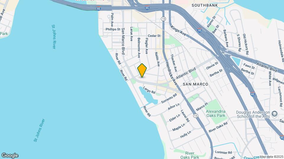 1851 San Marco Blvd, Unit 1 Map and Location Details