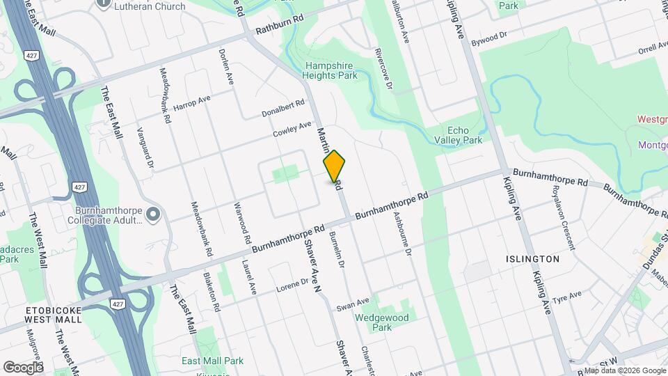 154 Martin Grove Rd Map and Location Details