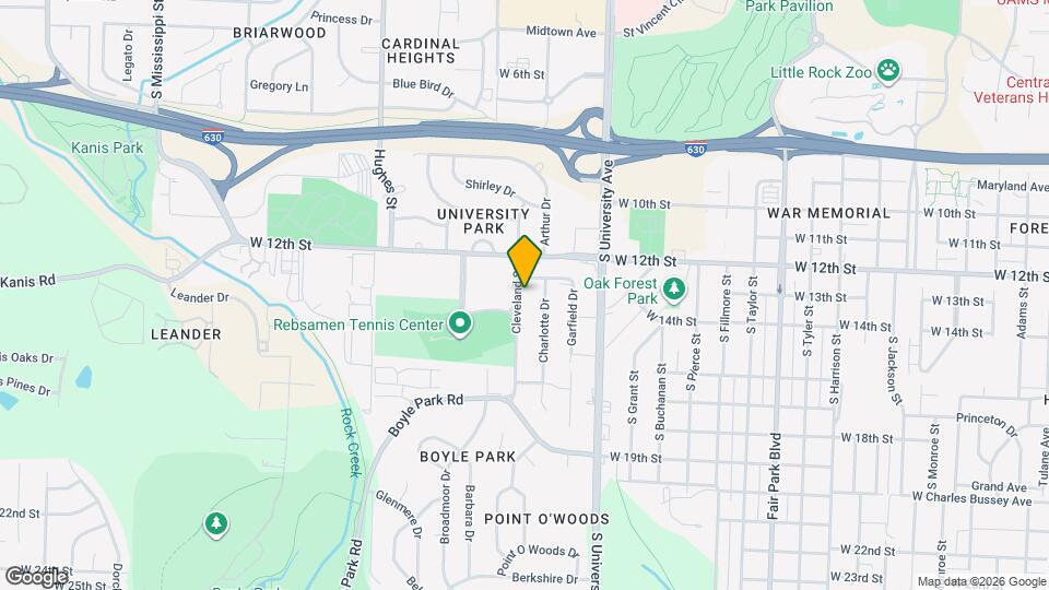 1311 S Cleveland St Map and Location Details