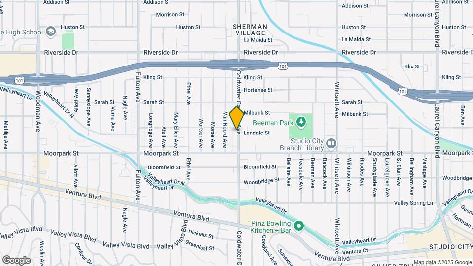 4449 Coldwater Cyn. Ave Map and Location Details