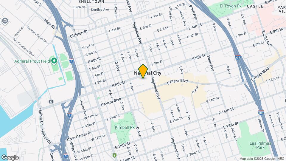 612 E 8th St Map and Location Details