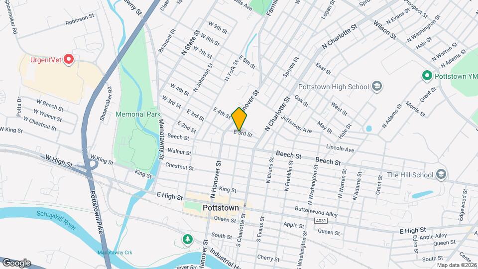 227 N Penn St Map and Location Details