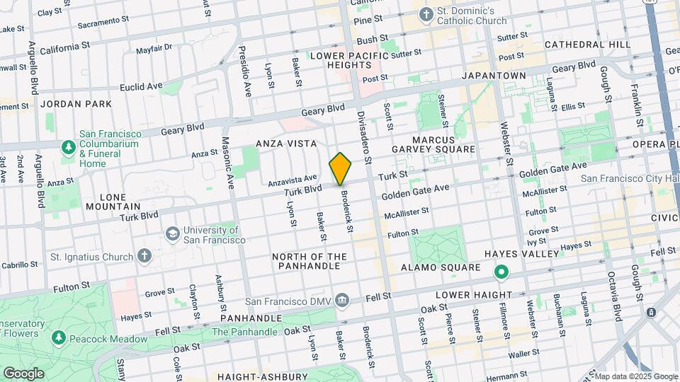 941 Broderick St Map and Location Details