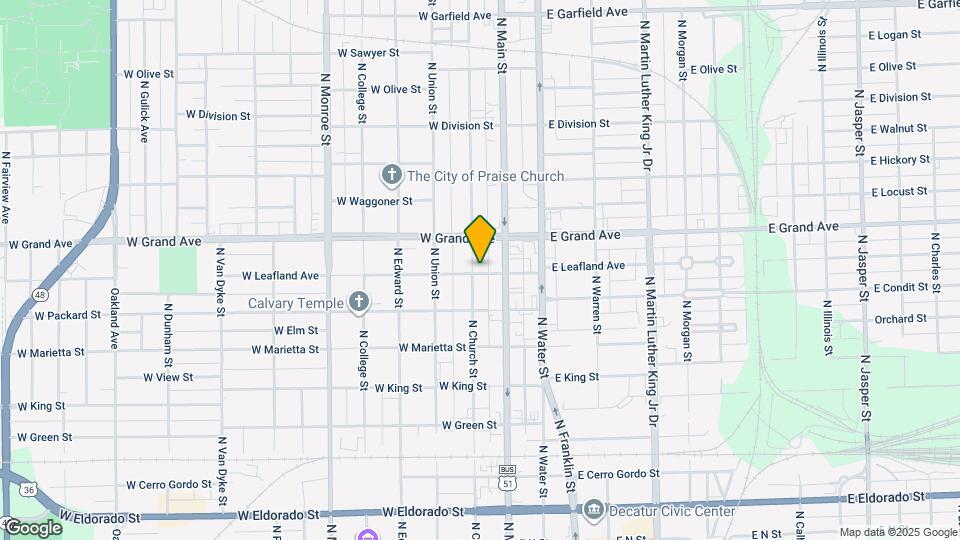 1204 N Church St Map and Location Details