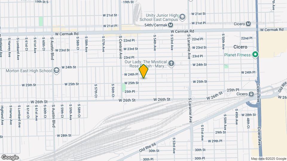 5434 W 25th St Map and Location Details