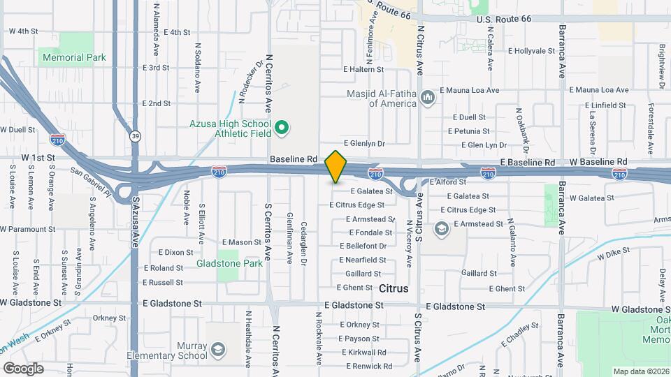 5928 N Orangecrest Ave Map and Location Details