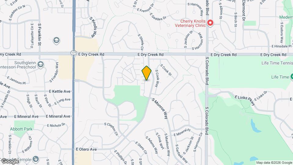 7654 S Steele St Map and Location Details