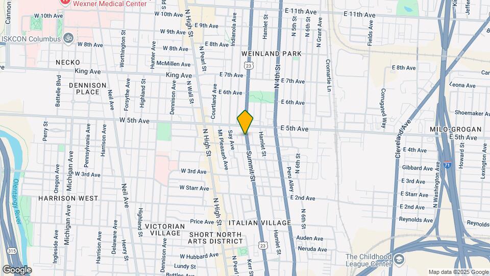 1151 Summit St Map and Location Details