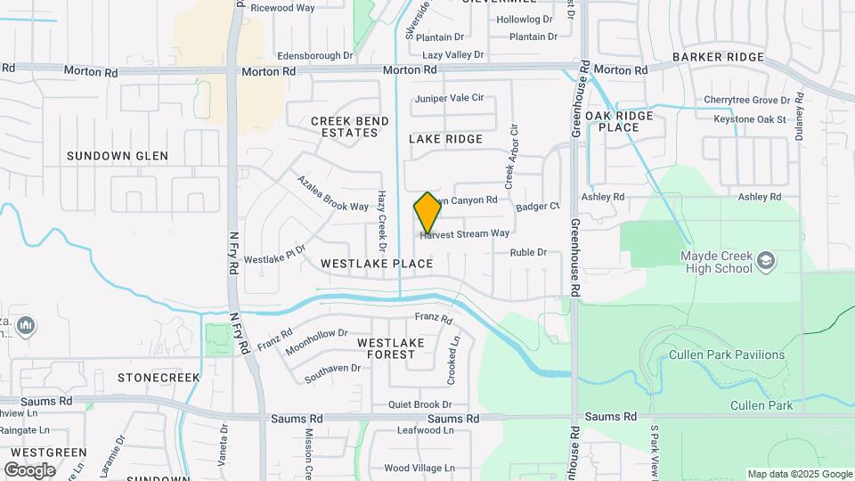 19539 Harvest Stream Way Map and Location Details