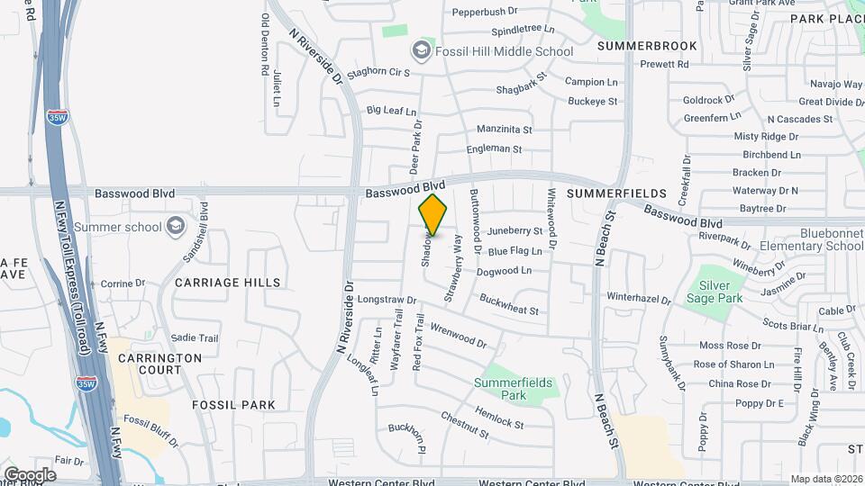 7204 Shadow Bend Dr Map and Location Details