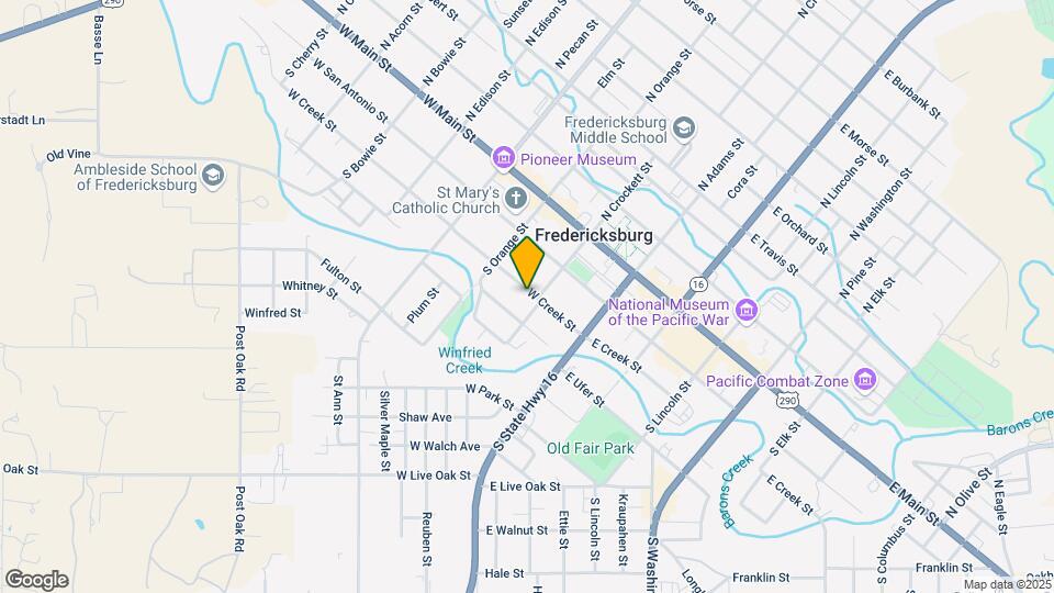 203 W Creek St Map and Location Details
