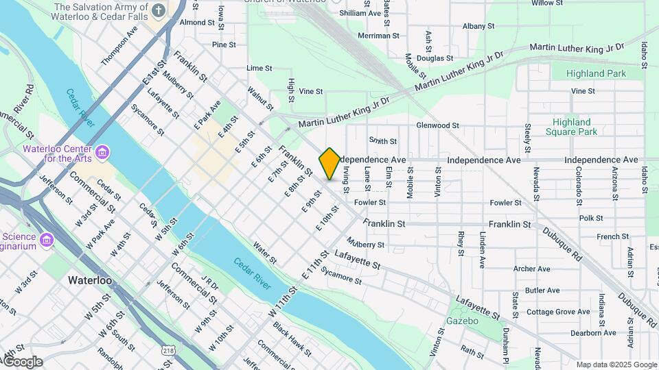 1103 Franklin St Map and Location Details