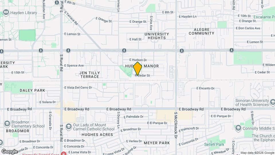 1443 E Cedar St Map and Location Details