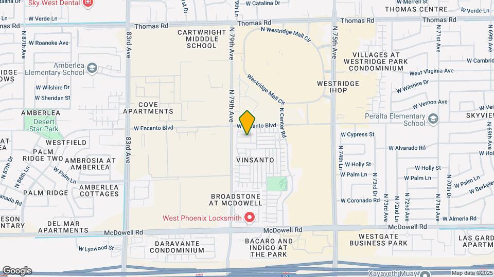 7823 W Cypress St Map and Location Details