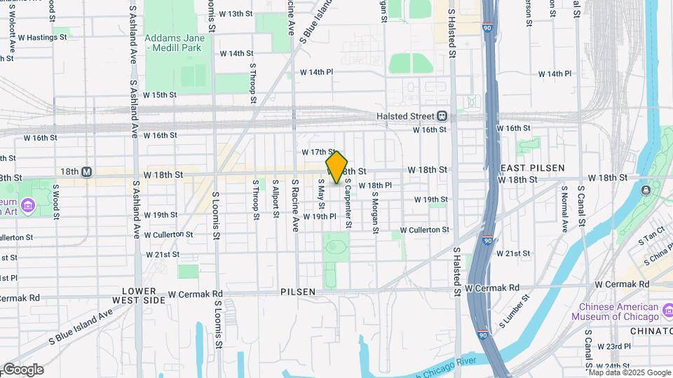 1115 W 18th Pl, Unit 1 Map and Location Details