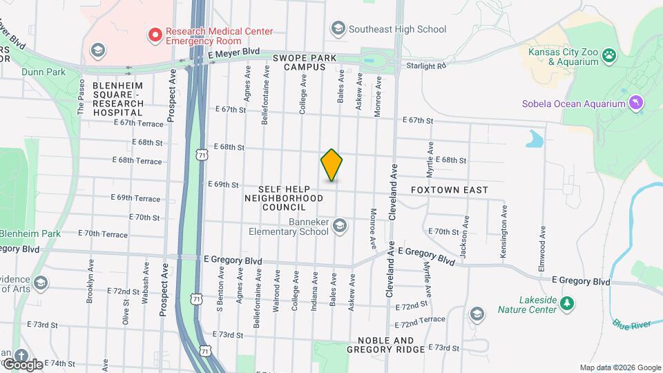 6848 Bales Ave Map and Location Details