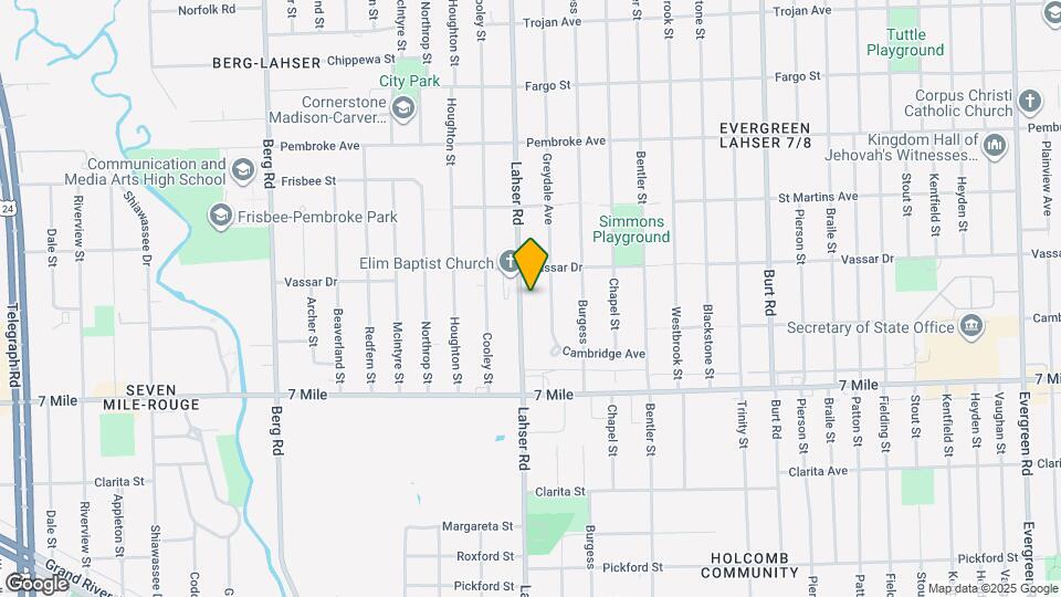 19288 Lahser Rd Map and Location Details