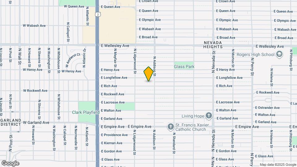 411 E Rich Ave Map and Location Details