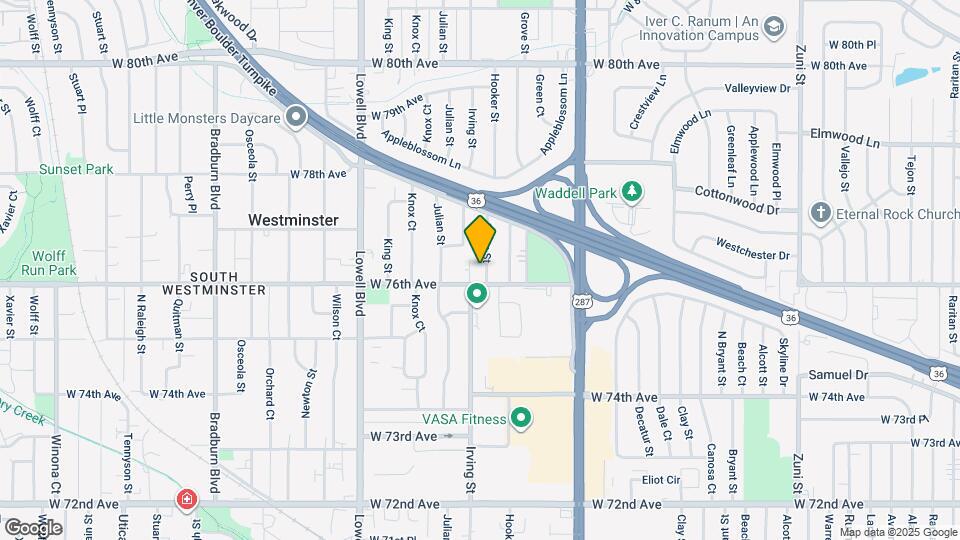 7625 Irving St Map and Location Details