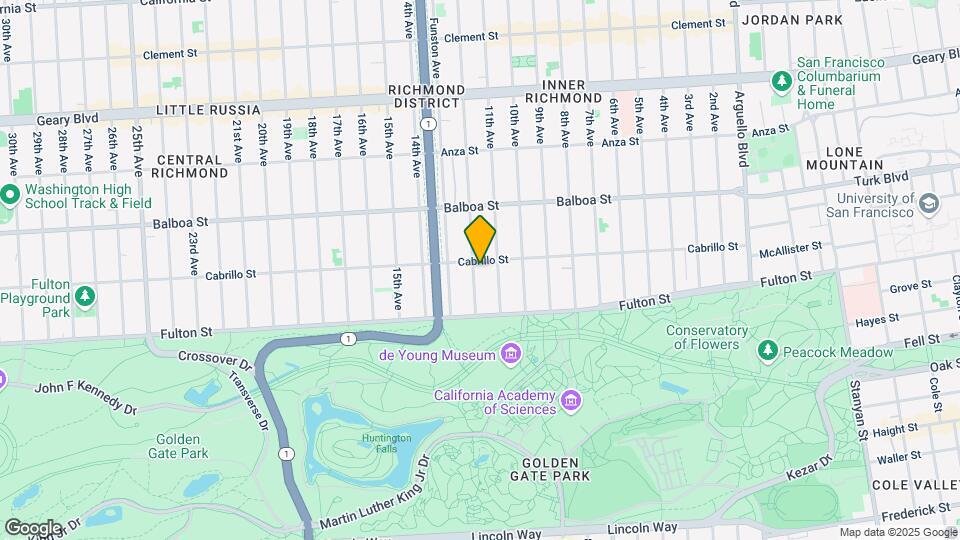 1045 Cabrillo St Map and Location Details